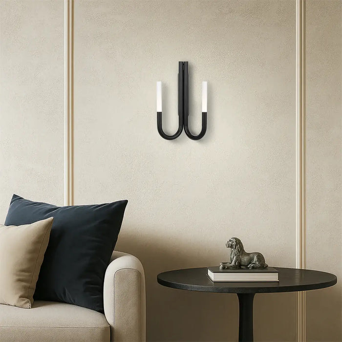 JOSHUA: 40cm 2 Light LED Interior Wall Light (Available in Black & Gold)