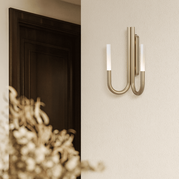 JOSHUA: 40cm 2 Light LED Interior Wall Light (Available in Black & Gold)