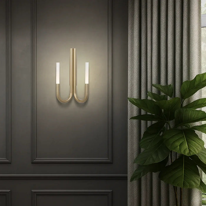 JOSHUA: 40cm 2 Light LED Interior Wall Light (Available in Black & Gold)