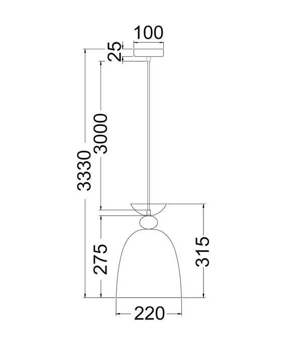 KANSI: Bell Shape Interior Pendant Lights (Available in Matte White & Matte Black)