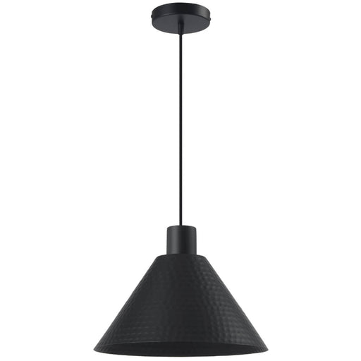 Telbix KESTRA: Minimalist Textured Iron Pendant Light (Available in Black & White , 32cm & 43cm)