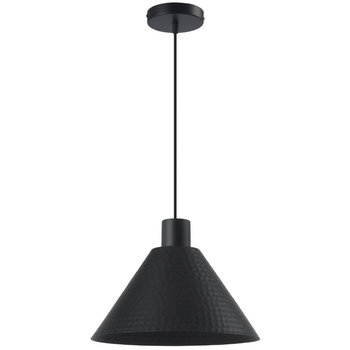 Telbix KESTRA: Minimalist Textured Iron Pendant Light (Available in Black & White , 32cm & 43cm)