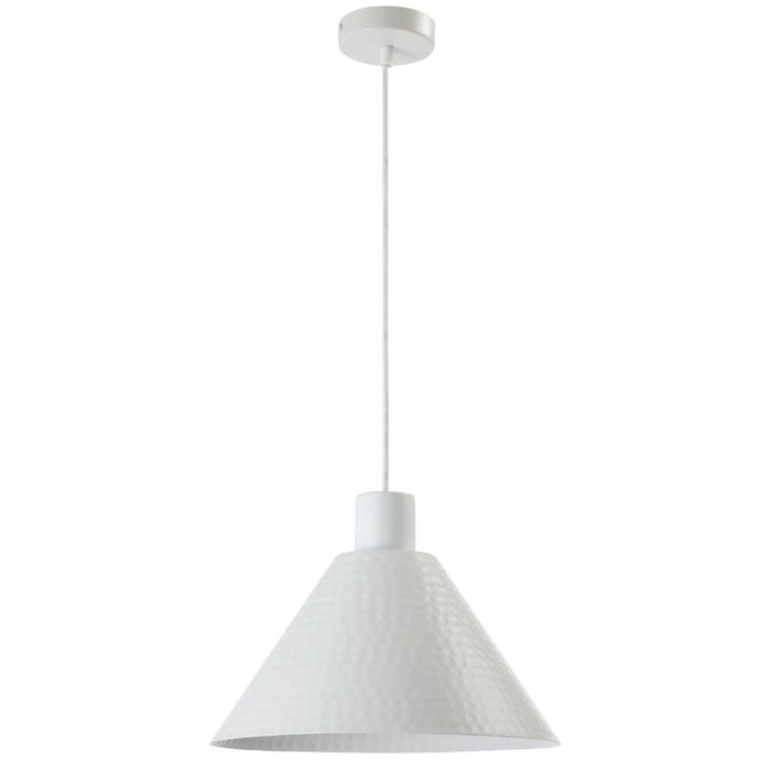 KESTRA: Minimalist Textured Iron Pendant Light (Available in Black & White , 32cm & 43cm)