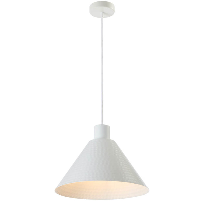 KESTRA: Minimalist Textured Iron Pendant Light (Available in Black & White , 32cm & 43cm)