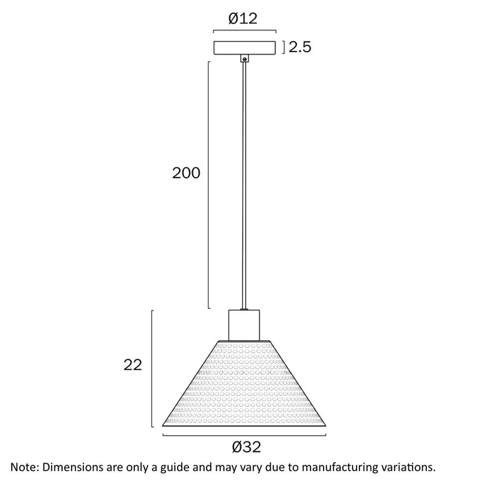 KESTRA: Minimalist Textured Iron Pendant Light (Available in Black & White , 32cm & 43cm)