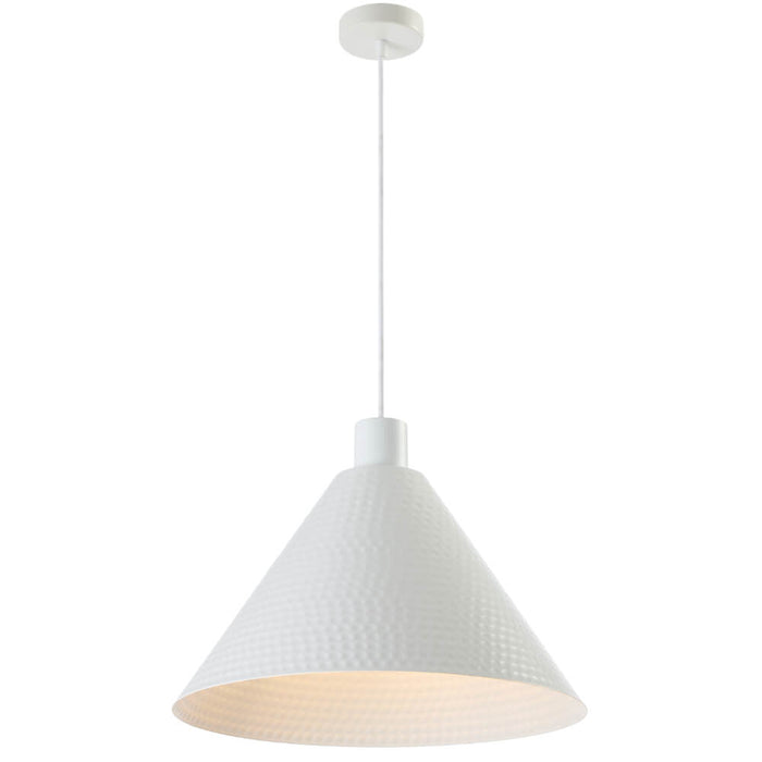 KESTRA: Minimalist Textured Iron Pendant Light (Available in Black & White , 32cm & 43cm)