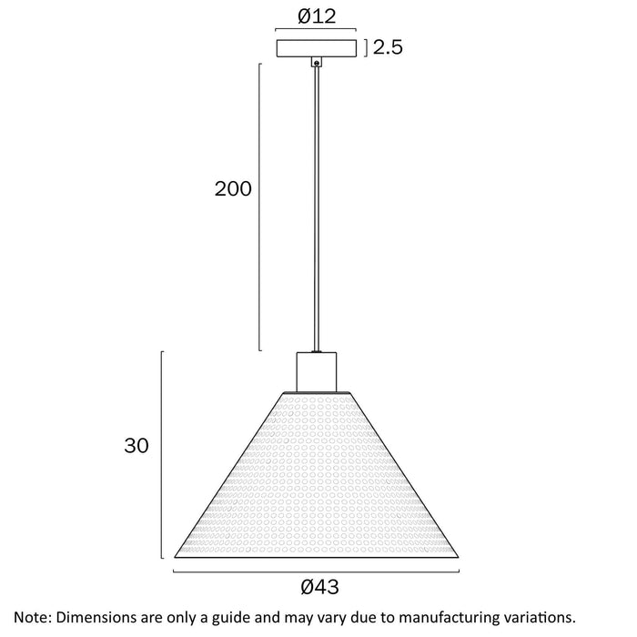 KESTRA: Minimalist Textured Iron Pendant Light (Available in Black & White , 32cm & 43cm)