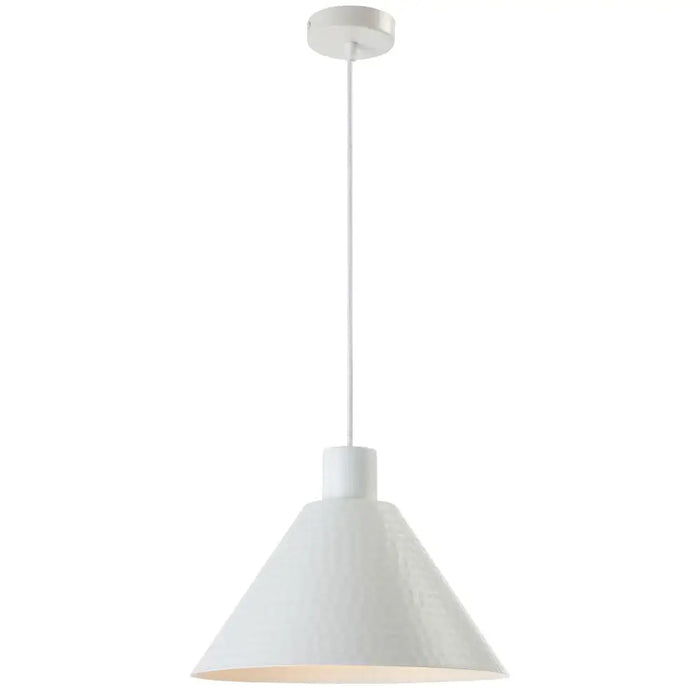 KESTRA: Minimalist Textured Iron Pendant Light (Available in Black & White , 32cm & 43cm)