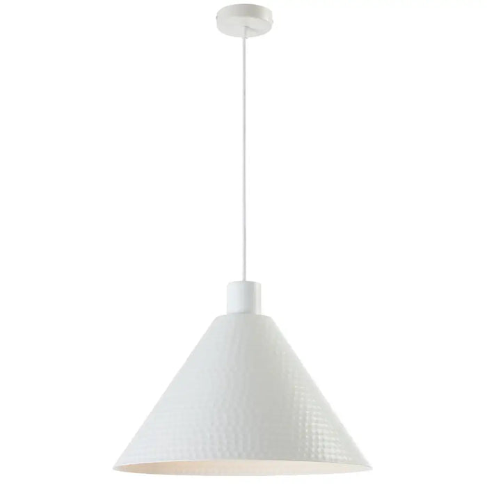 KESTRA: Minimalist Textured Iron Pendant Light (Available in Black & White , 32cm & 43cm)