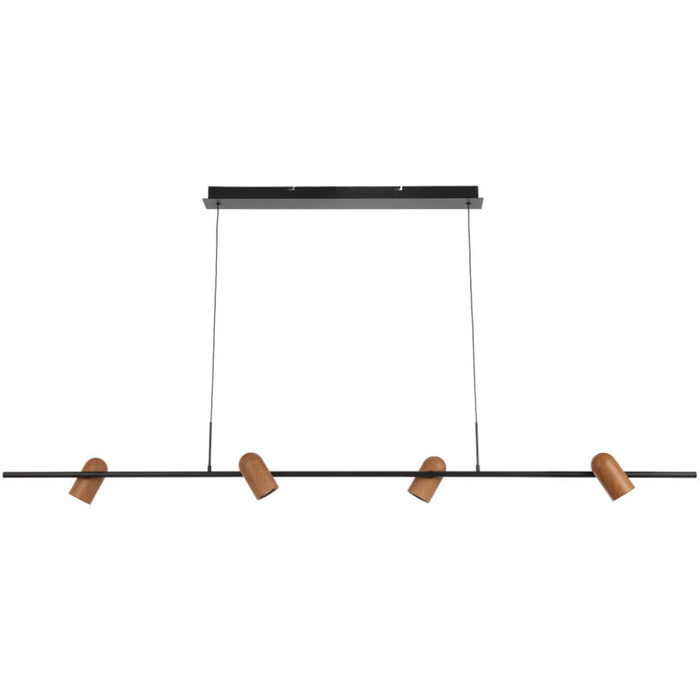 KINDLE: Black 4 Light Linear Pendant Light