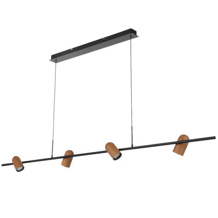 KINDLE: Black 4 Light Linear Pendant Light