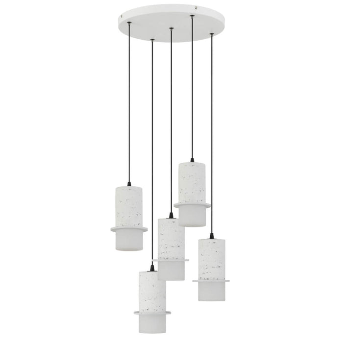 KOLISA: Cast Stone 5 Light LED Pendant Light (Available in White & Beige)