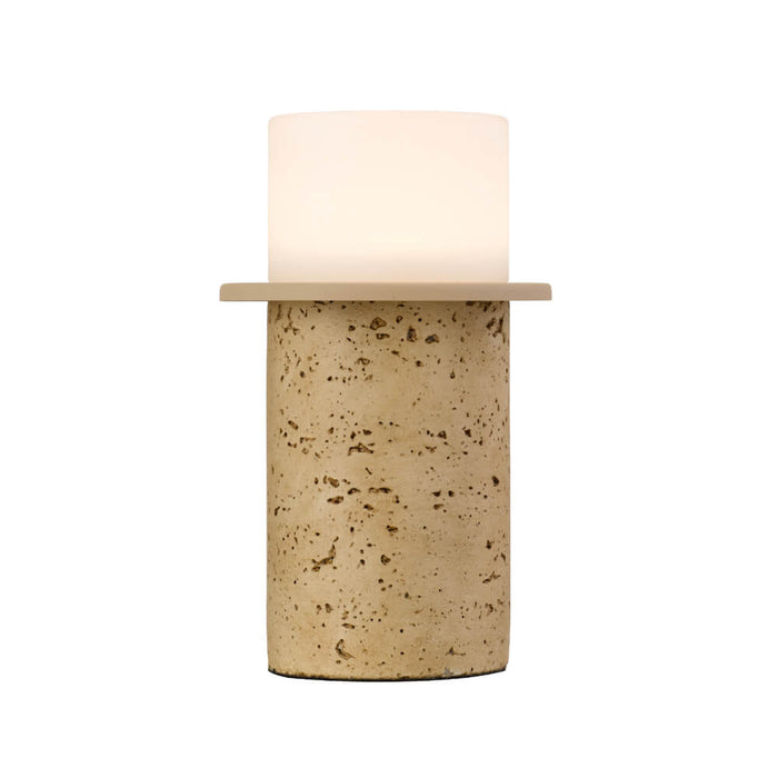 KOLISA: Cast Stone LED Table Lamp (Available in Beige, Grey & White