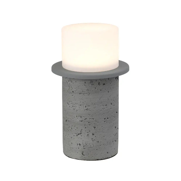 KOLISA: Cast Stone LED Table Lamp (Available in Beige, Grey & White
