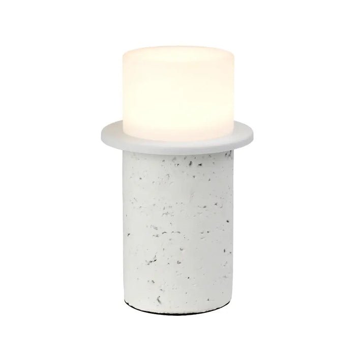 KOLISA: Cast Stone LED Table Lamp (Available in Beige, Grey & White