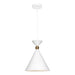 Cougar KRISSY: 1 Light Pendant with Gold Decorative Ball Highlight (Available in 2 Sizes and Black or White Finish)