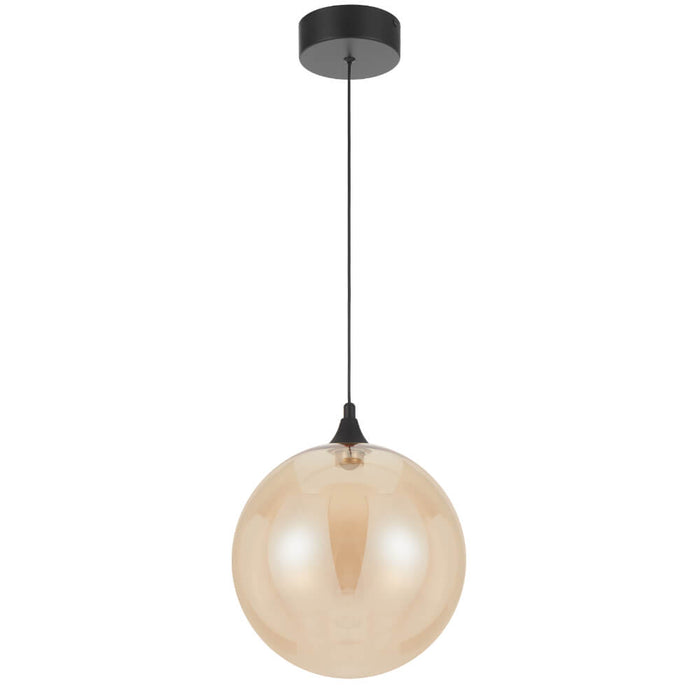 KUPLA: Minimalist 1 Light Glass Pendant Light (Available in Smoke, Clear & Champagne)
