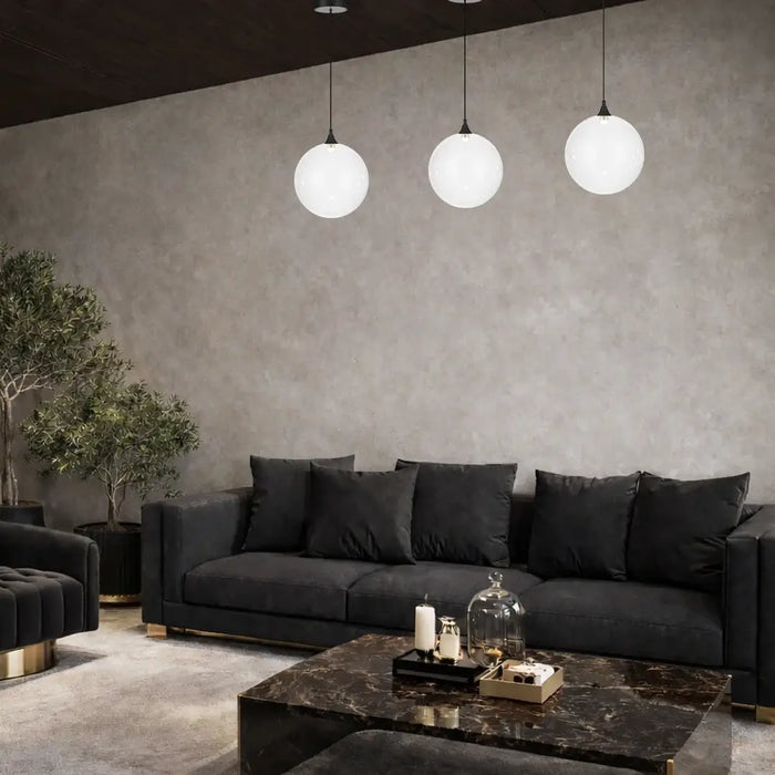 KUPLA: Minimalist 1 Light Glass Pendant Light (Available in Smoke, Clear & Champagne)