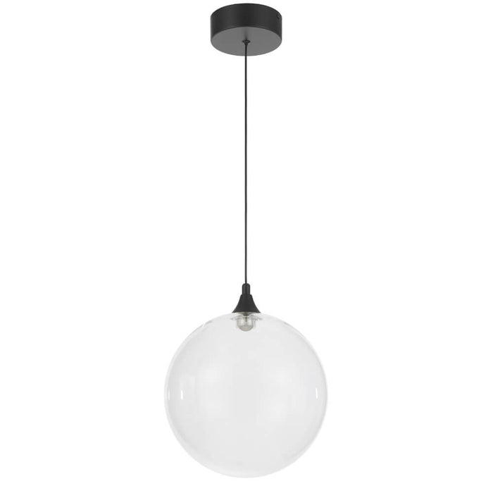 KUPLA: Minimalist 1 Light Glass Pendant Light (Available in Smoke, Clear & Champagne)