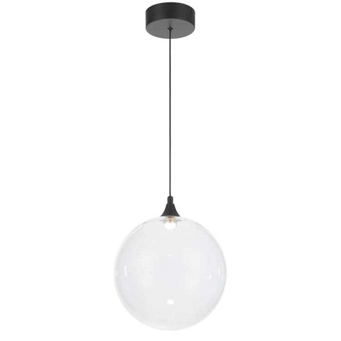 KUPLA: Minimalist 1 Light Glass Pendant Light (Available in Smoke, Clear & Champagne)