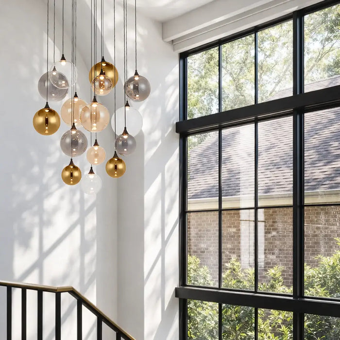 KUPLA: 15 Light Glass Pendant Light