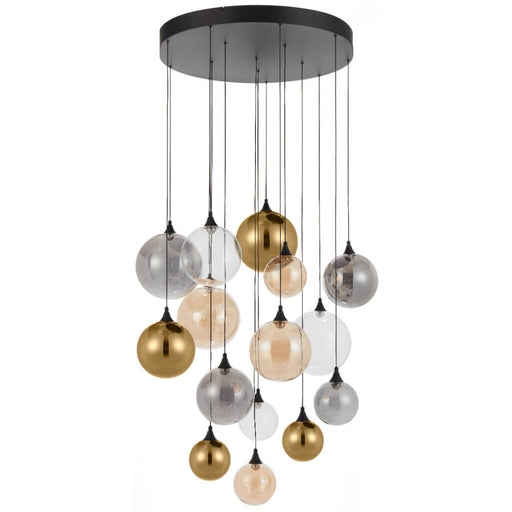 Telbix KUPLA: 15 Light Glass Pendant Light