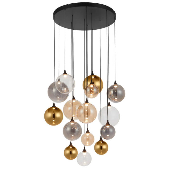 KUPLA: 15 Light Glass Pendant Light