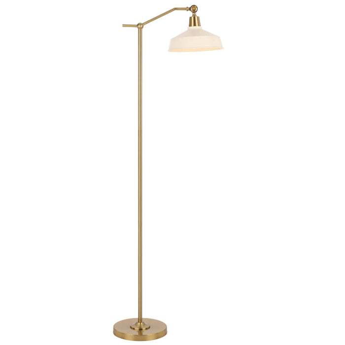 KYLAN: Metal Floor Lamp with 180-Degree Tiltable Shade (Available in Antique Gold & Black)