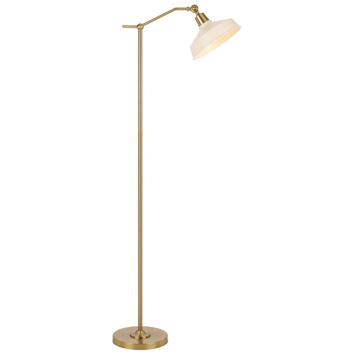 KYLAN: Metal Floor Lamp with 180-Degree Tiltable Shade (Available in Antique Gold & Black)