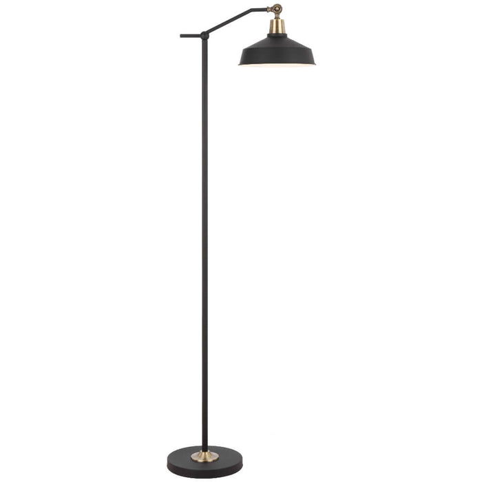 KYLAN: Metal Floor Lamp with 180-Degree Tiltable Shade (Available in Antique Gold & Black)