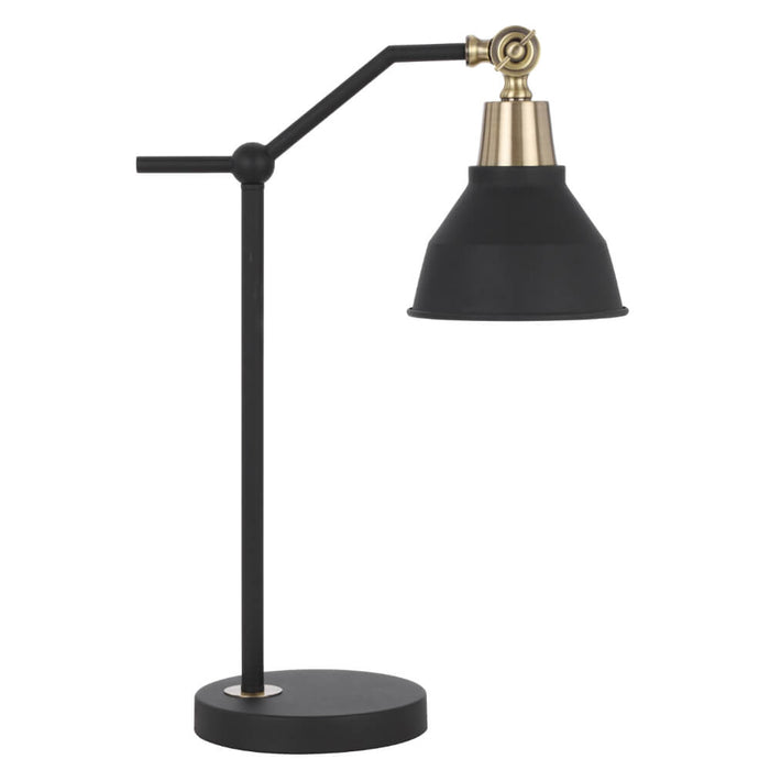 KYLAN: Metal Table Lamp With Tiltable Shade (Available in 2 Sizes, Black & Antique Gold)