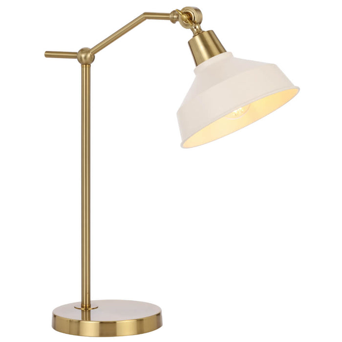 KYLAN: Metal Table Lamp With Tiltable Shade (Available in 2 Sizes, Black & Antique Gold)