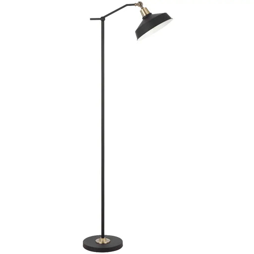 Telbix KYLAN: Metal Floor Lamp with 180-Degree Tiltable Shade (Available in Antique Gold & Black)