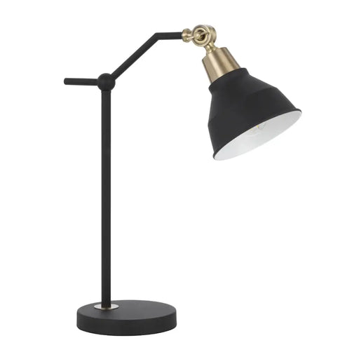Telbix KYLAN: Metal Table Lamp With Tiltable Shade (Available in 2 Sizes, Black & Antique Gold)