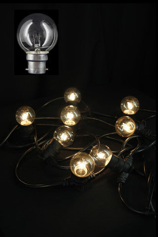 Fancy Round B22 40mm Diameter Festoon Bulb 7W
