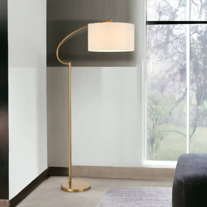 LAINE: Modern Antique Gold Floor Lamp
