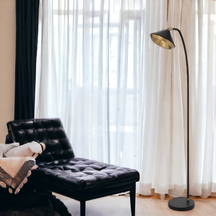 LARSON: Scandinavian Style Metal Floor Lamp (Available in Black, Brass & White)