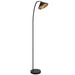 Telbix LARSON: Scandinavian Style Metal Floor Lamp (Available in Black, Brass & White)