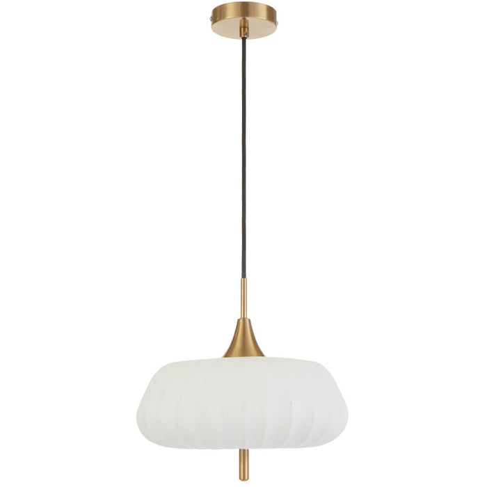 LASIAN: Antique Gold Pendant Light with White Molded Resin Shades (Available in 30cm & 40cm)