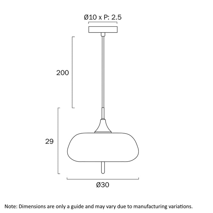 LASIAN: Antique Gold Pendant Light with White Molded Resin Shades (Available in 30cm & 40cm)