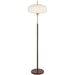 Telbix LASIAN: Antique Gold Floor Lamp with White Molded Resin Shade
