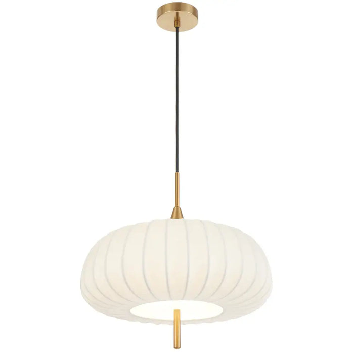LASIAN: Antique Gold Pendant Light with White Molded Resin Shades (Available in 30cm & 40cm)