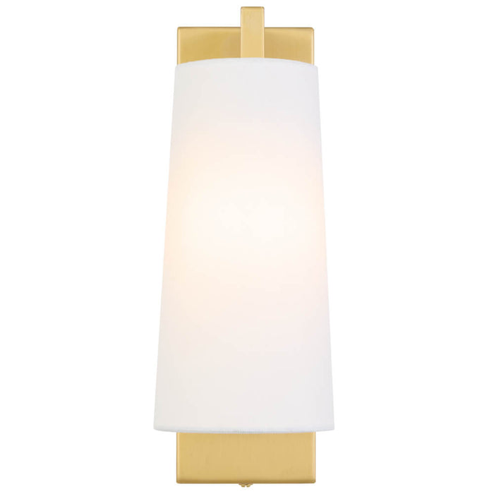LAVIS: Modern Metal Indoor Wall Light with Tapered Fabric Shade (Available in Nickel, Antique Gold & Black)