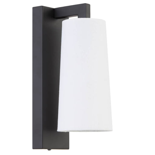 Telbix LAVIS: Modern Metal Indoor Wall Light with Tapered Fabric Shade (Available in Nickel, Antique Gold & Black)