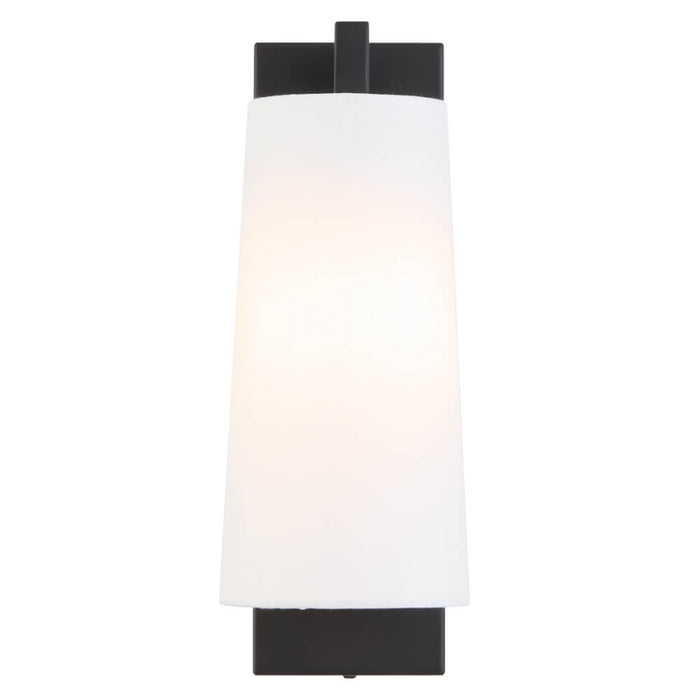 LAVIS: Modern Metal Indoor Wall Light with Tapered Fabric Shade (Available in Nickel, Antique Gold & Black)