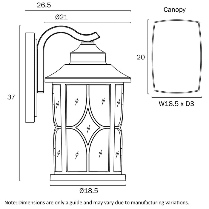 LENORE: Exterior Aluminum Wall Light (available in Black & White, Small & Large)