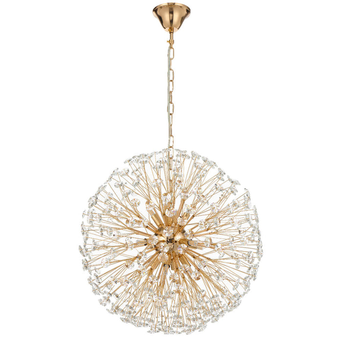 LERIDA: Elegant Round Crystal Pendant Light (Available in 8, 9 & 12 Light)