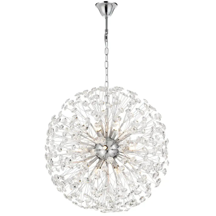 LERIDA: Elegant Round Crystal Pendant Light (Available in 8, 9 & 12 Light)