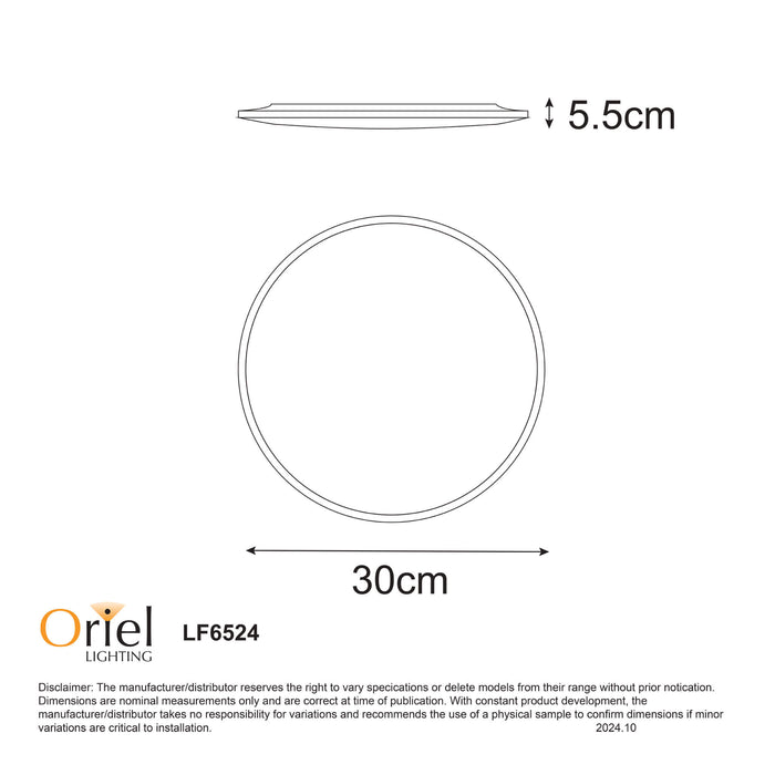 OMAR: White 24W TriColour LED Ceiling Light