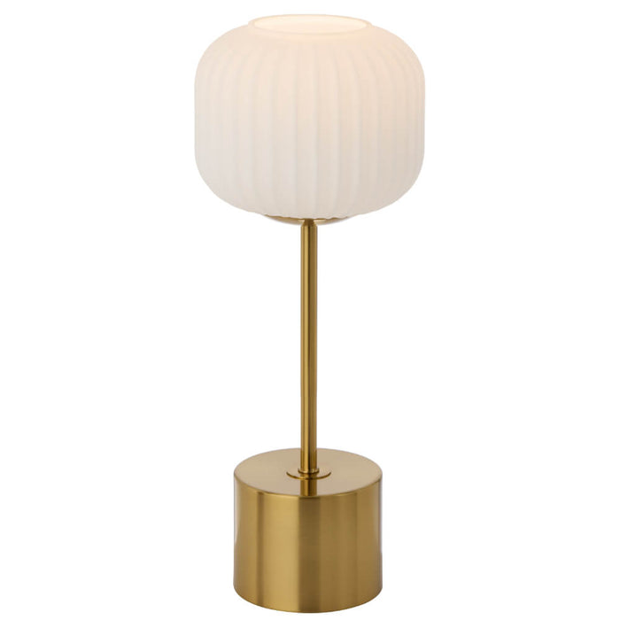 LIAM: Stylish Touch Table Lamp with Glass Diffuser (Available in Black & Antique Gold)